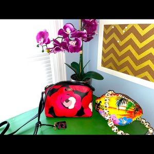 Kate Spade Red and Black floral purse
